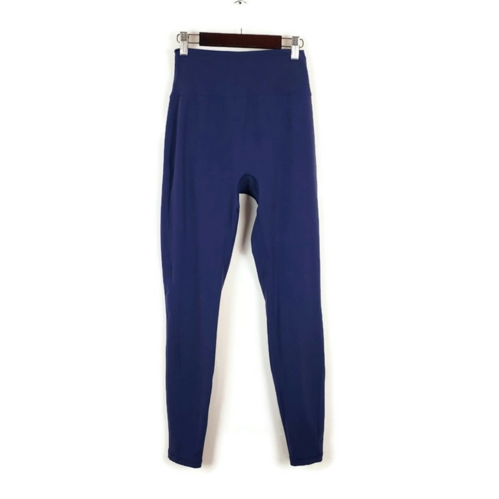 BuffBunny Navy Blue High Waisted Flat Front Leggings sz M